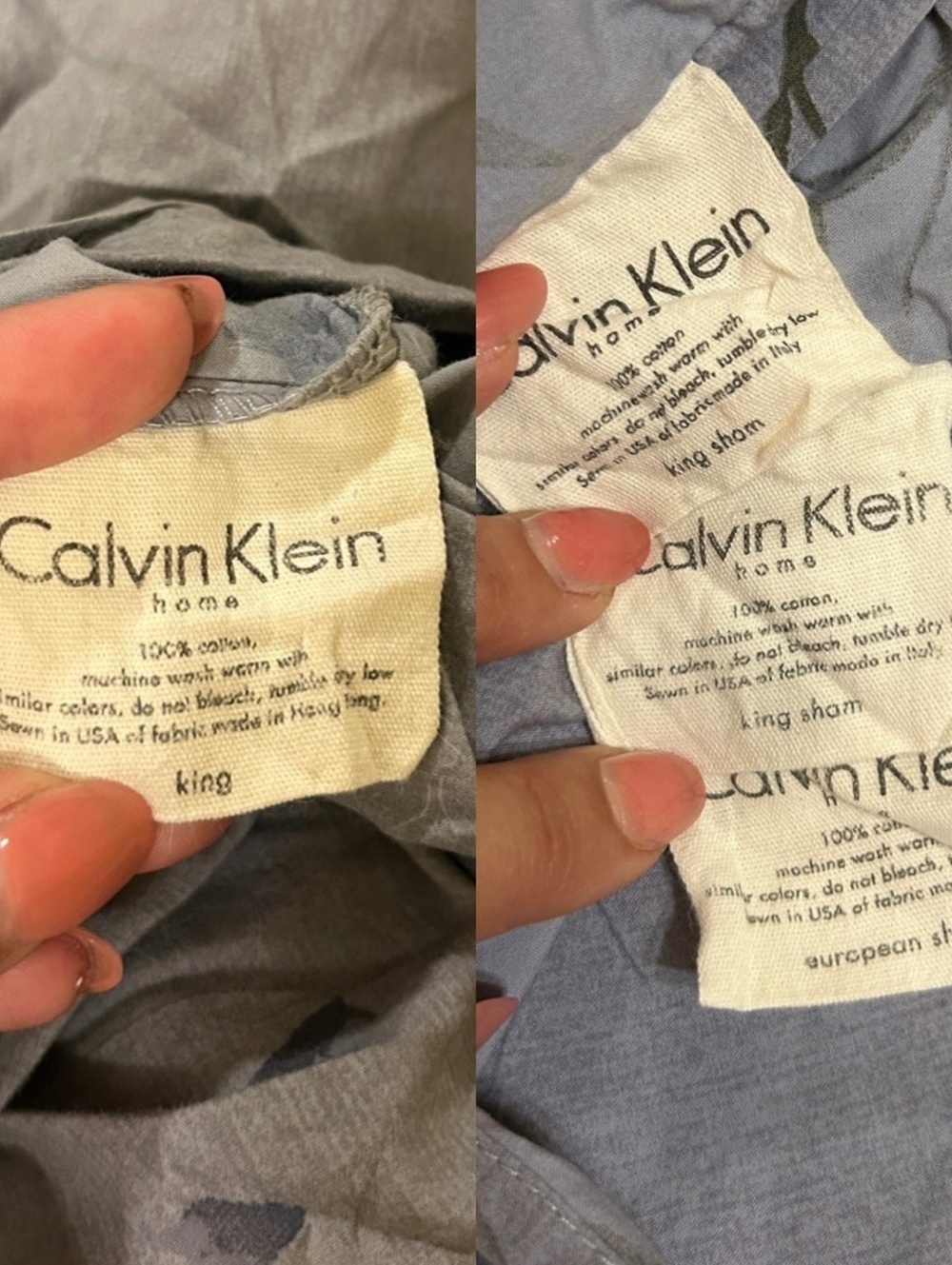 Vintage Calvin Klein Home Bamboo King Duvet Cover 3 Shams 4 Pc Bedding Set - Picture 8 of 8
